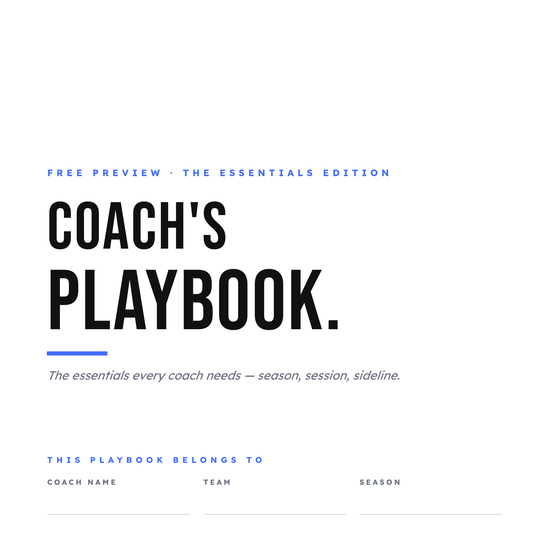 Coach's Playbook · Free Sample